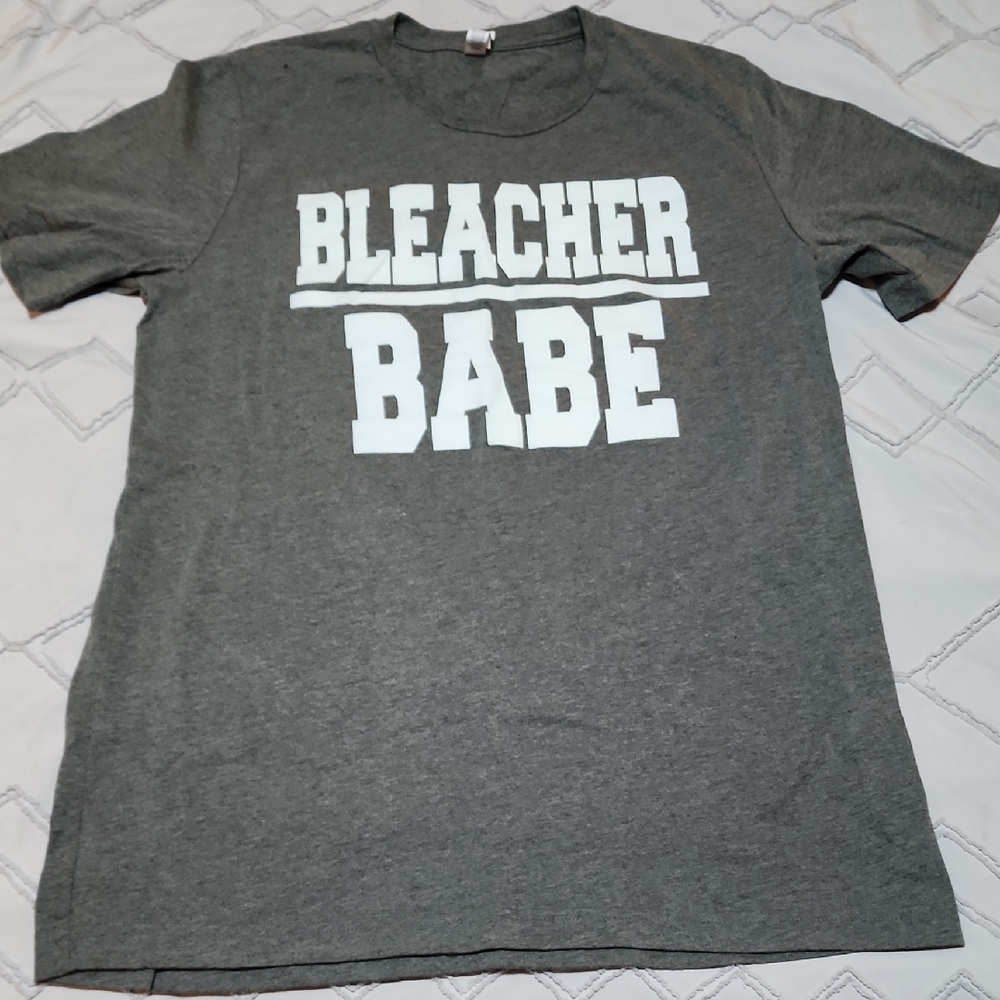 Gray and White Short Sleeve Tee